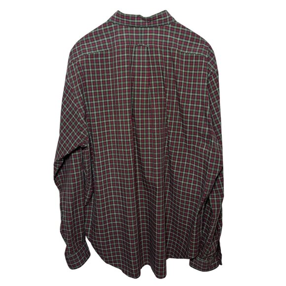Ralph Lauren casual Mens Red & Green Plaid Button-Down Shirt Size XXL preppy - Picture 2 of 10